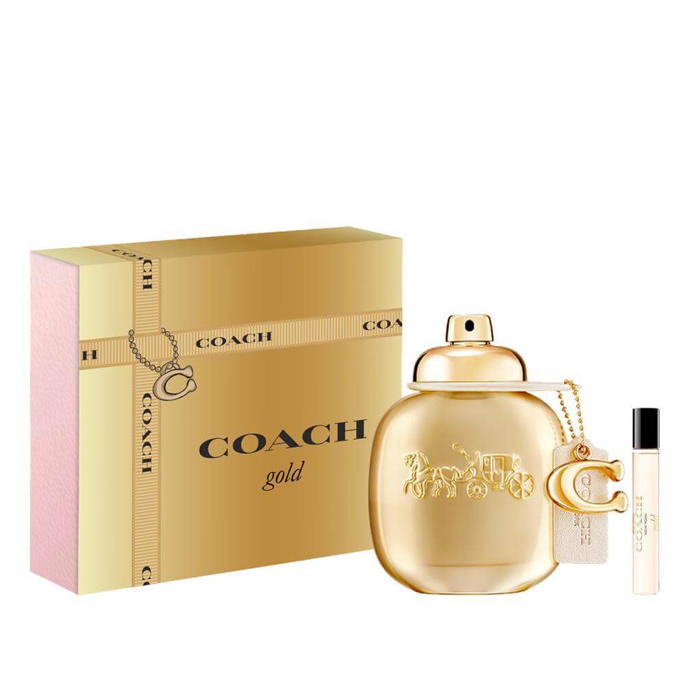 Coach Gold Gift Set: Parfum 50ml + Travel Spray 7.5ml